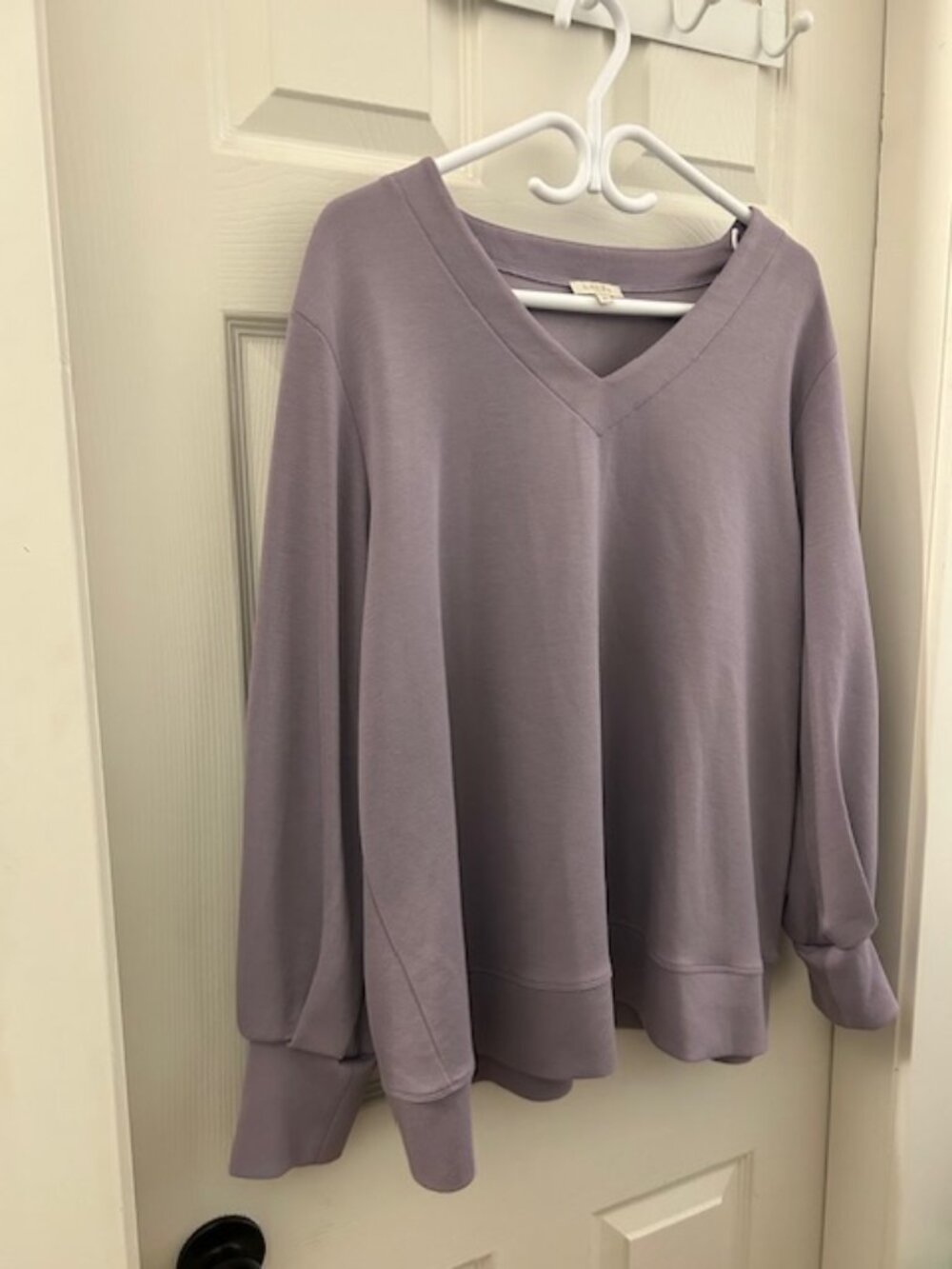 Laura Purple Dressy Sweatshirt